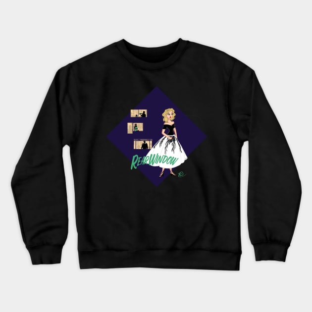 Rear Window Crewneck Sweatshirt by Art_byKay